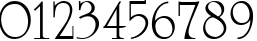 Пример написания цифр шрифтом UniversityC