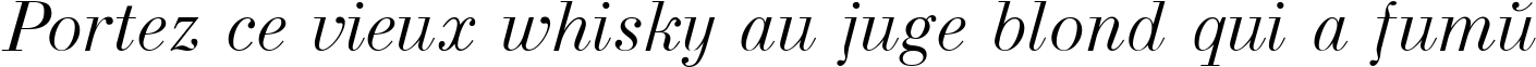 Пример написания шрифтом Usual New Italic текста на французском