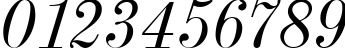 Пример написания цифр шрифтом Usual New Italic
