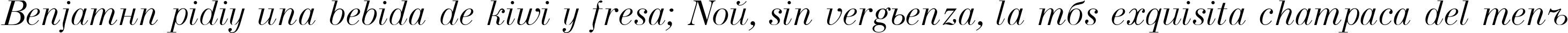 Пример написания шрифтом Usual New Italic текста на испанском