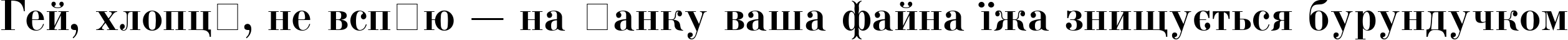 Пример написания шрифтом UsualNew Bold текста на украинском