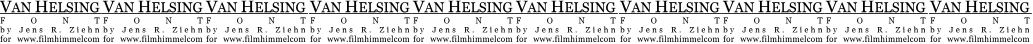 Пример написания цифр шрифтом Van Helsing
