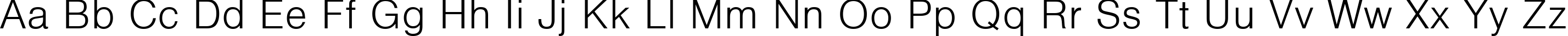 Пример написания английского алфавита шрифтом Vanta Light Plain:001.001