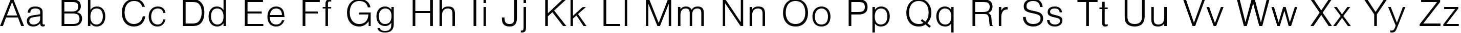 Пример написания английского алфавита шрифтом VantaLight