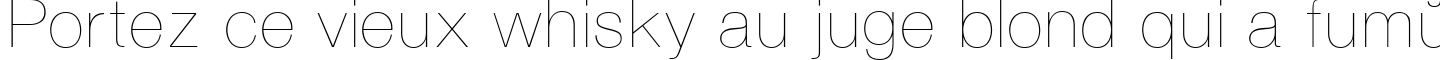 Пример написания шрифтом VantaThin текста на французском