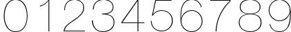Пример написания цифр шрифтом VantaThin