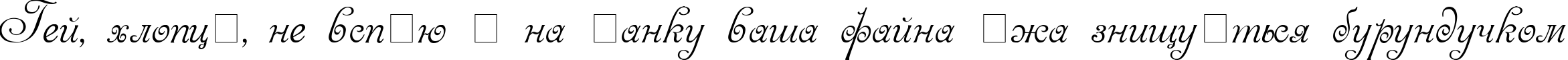 Пример написания шрифтом Venecia текста на украинском