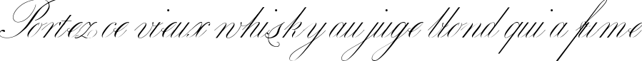 Пример написания шрифтом Venski sad One Medium текста на французском