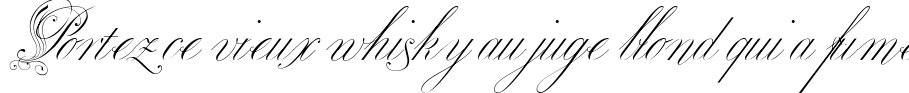 Пример написания шрифтом Venski Sad Two Medium текста на французском