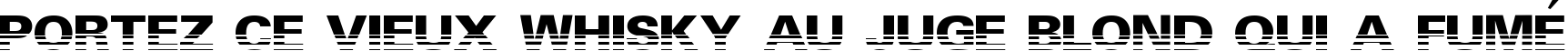 Пример написания шрифтом Ventilate AOE текста на французском