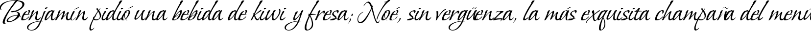 Пример написания шрифтом Vera Crouz текста на испанском