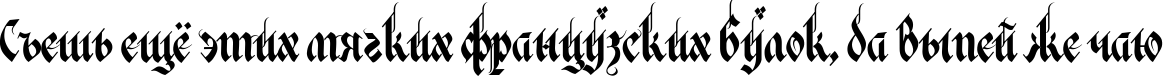 Пример написания шрифтом Verona Gothic текста на русском