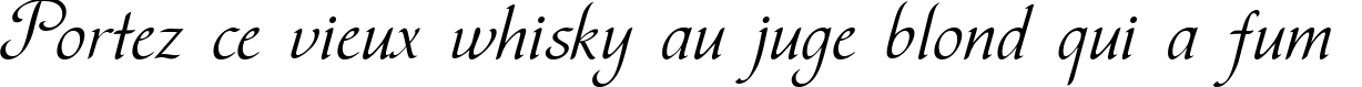 Пример написания шрифтом Vesna текста на французском