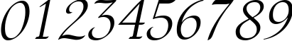 Пример написания цифр шрифтом Vesna