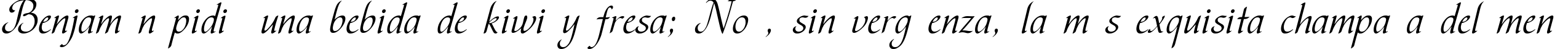 Пример написания шрифтом Vesna текста на испанском