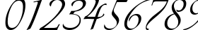 Пример написания цифр шрифтом Vianta