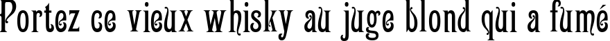Пример написания шрифтом Victoriana текста на французском