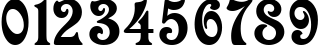 Пример написания цифр шрифтом VictorianCyr