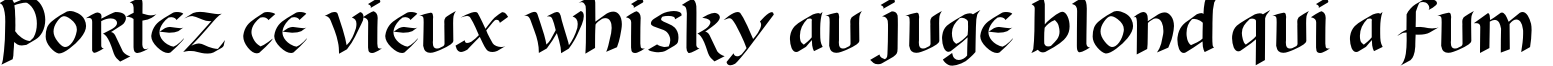 Пример написания шрифтом Vikant TYGRA текста на французском