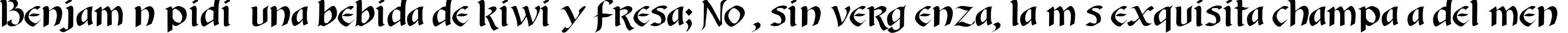 Пример написания шрифтом Vikant TYGRA текста на испанском