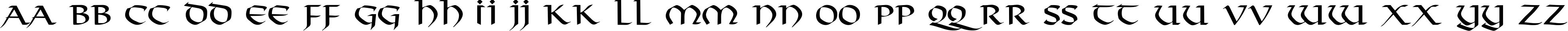 Пример написания английского алфавита шрифтом Viking-Normal