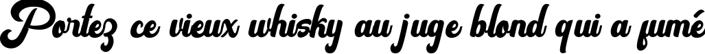 Пример написания шрифтом Vintage Party FreeVersion текста на французском