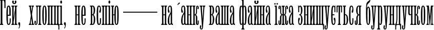 Пример написания шрифтом Viola текста на украинском