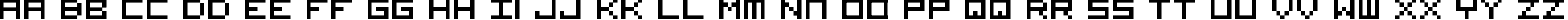 Пример написания английского алфавита шрифтом Visitor_Rus