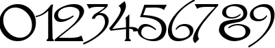 Пример написания цифр шрифтом Vityaz cyr