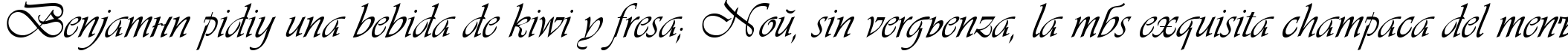 Пример написания шрифтом VivaldiD CL текста на испанском