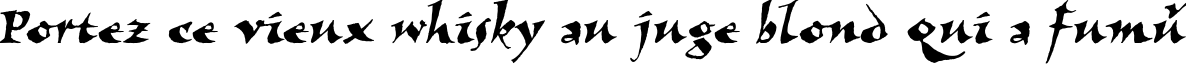 Пример написания шрифтом Viza текста на французском