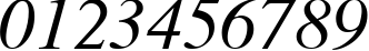 Пример написания цифр шрифтом Vremya Italic