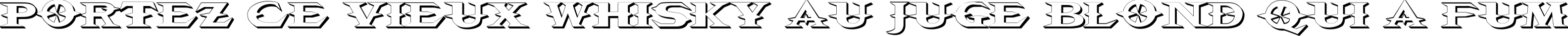 Пример написания шрифтом VTCBelialsBlade3d текста на французском