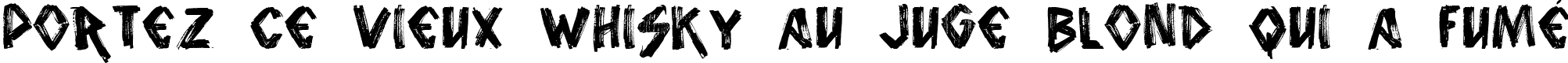 Пример написания шрифтом vtks animal 2 текста на французском