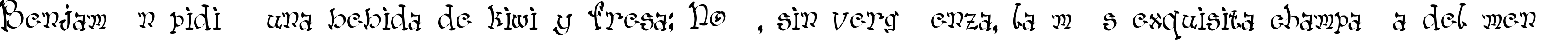 Пример написания шрифтом Wacko текста на испанском