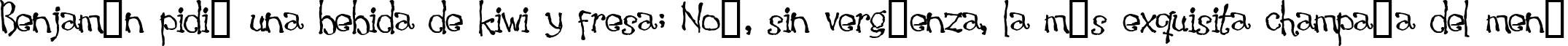 Пример написания шрифтом Waking the Witch текста на испанском