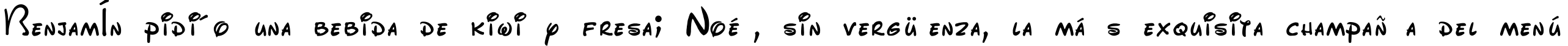 Пример написания шрифтом Walt Disney Script текста на испанском