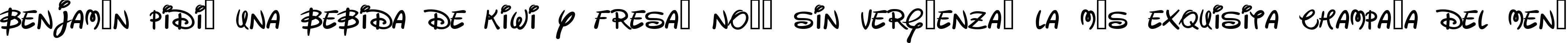Пример написания шрифтом Walter текста на испанском