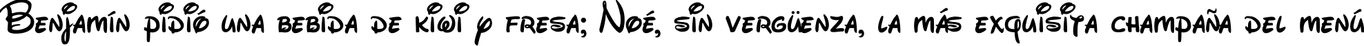 Пример написания шрифтом Waltograph текста на испанском
