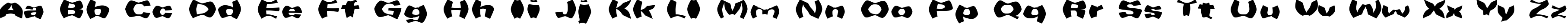 Пример написания английского алфавита шрифтом WarpSpeed