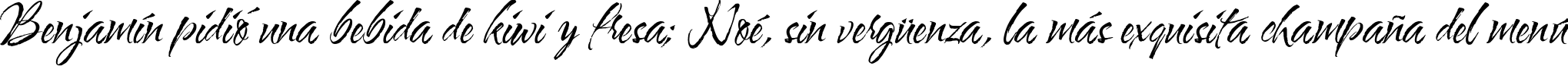 Пример написания шрифтом WaterBrushROB текста на испанском