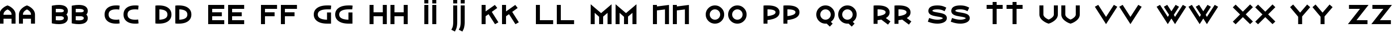 Пример написания английского алфавита шрифтом Watertown Black