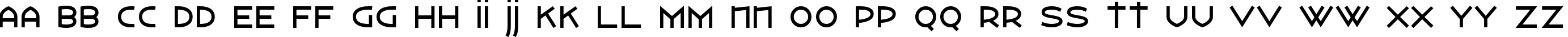 Пример написания английского алфавита шрифтом Watertown Bold