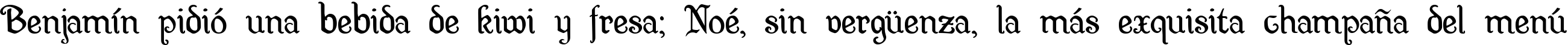 Пример написания шрифтом Wellsley текста на испанском