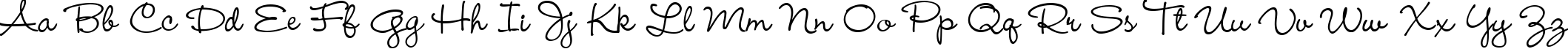 Пример написания английского алфавита шрифтом Wendy Medium