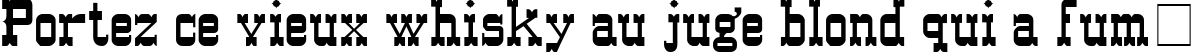 Пример написания шрифтом Western Normal текста на французском