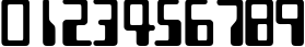Пример написания цифр шрифтом Westminster