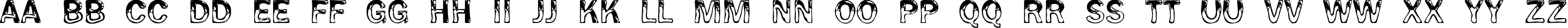 Пример написания английского алфавита шрифтом Wet Pet