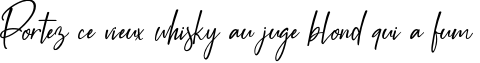 Пример написания шрифтом White Pen текста на французском