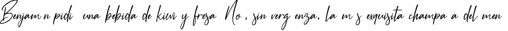 Пример написания шрифтом White Pen текста на испанском